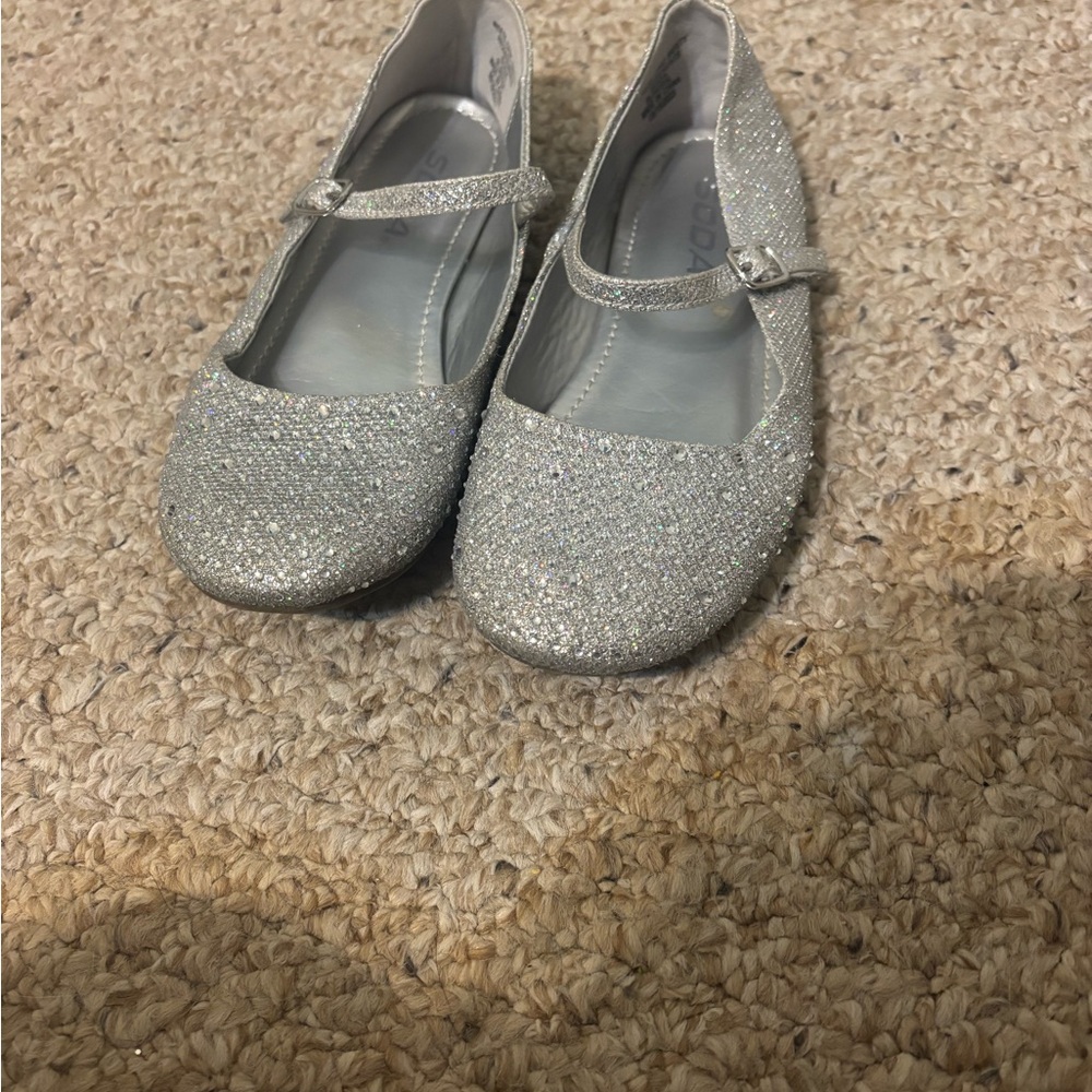 Sparkly Silver Kids Shoes